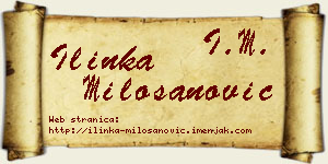 Ilinka Milošanović vizit kartica